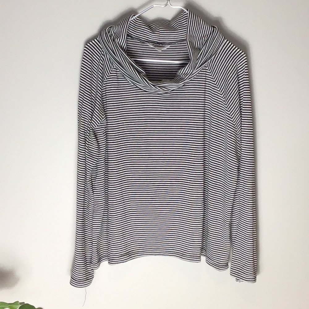 BB Dakota > Striped Cowl Neck Sweater Medium - Picture 2 of 7